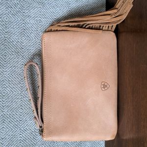 Ariat Tan Leather Wristlet